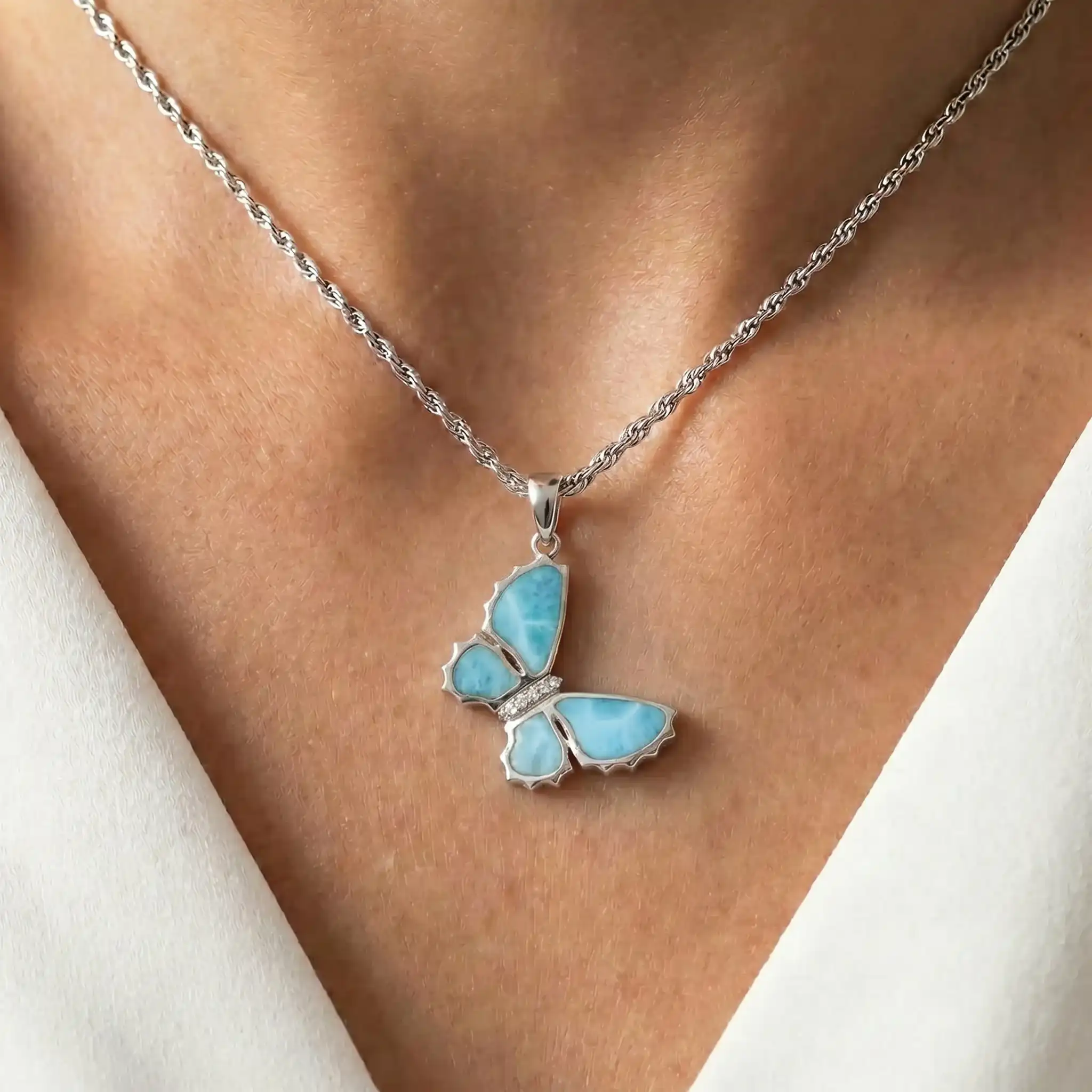 Silver Butterfly Necklace