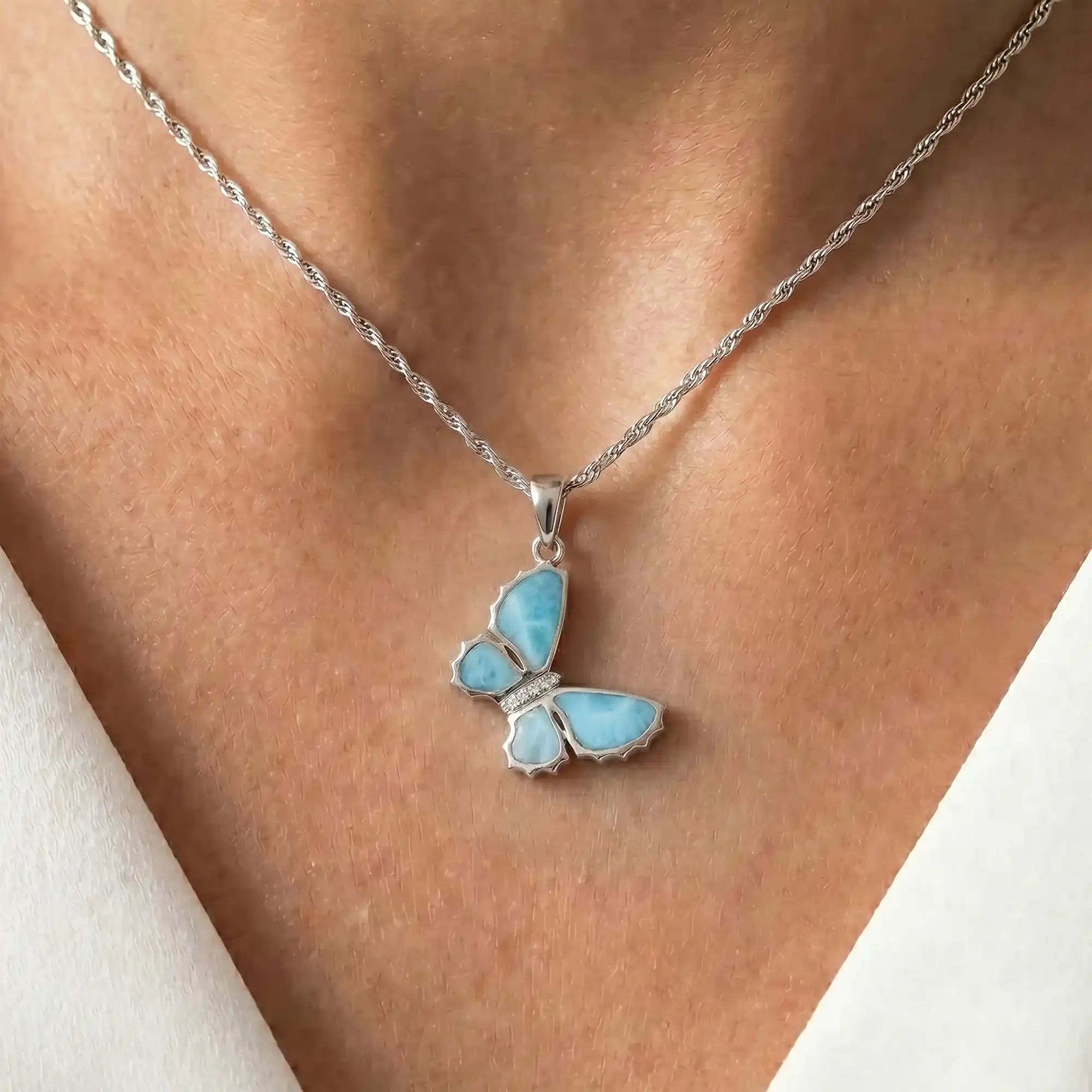 Silver Butterfly Necklace