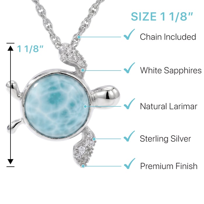 Sea Turtle Necklace on Model