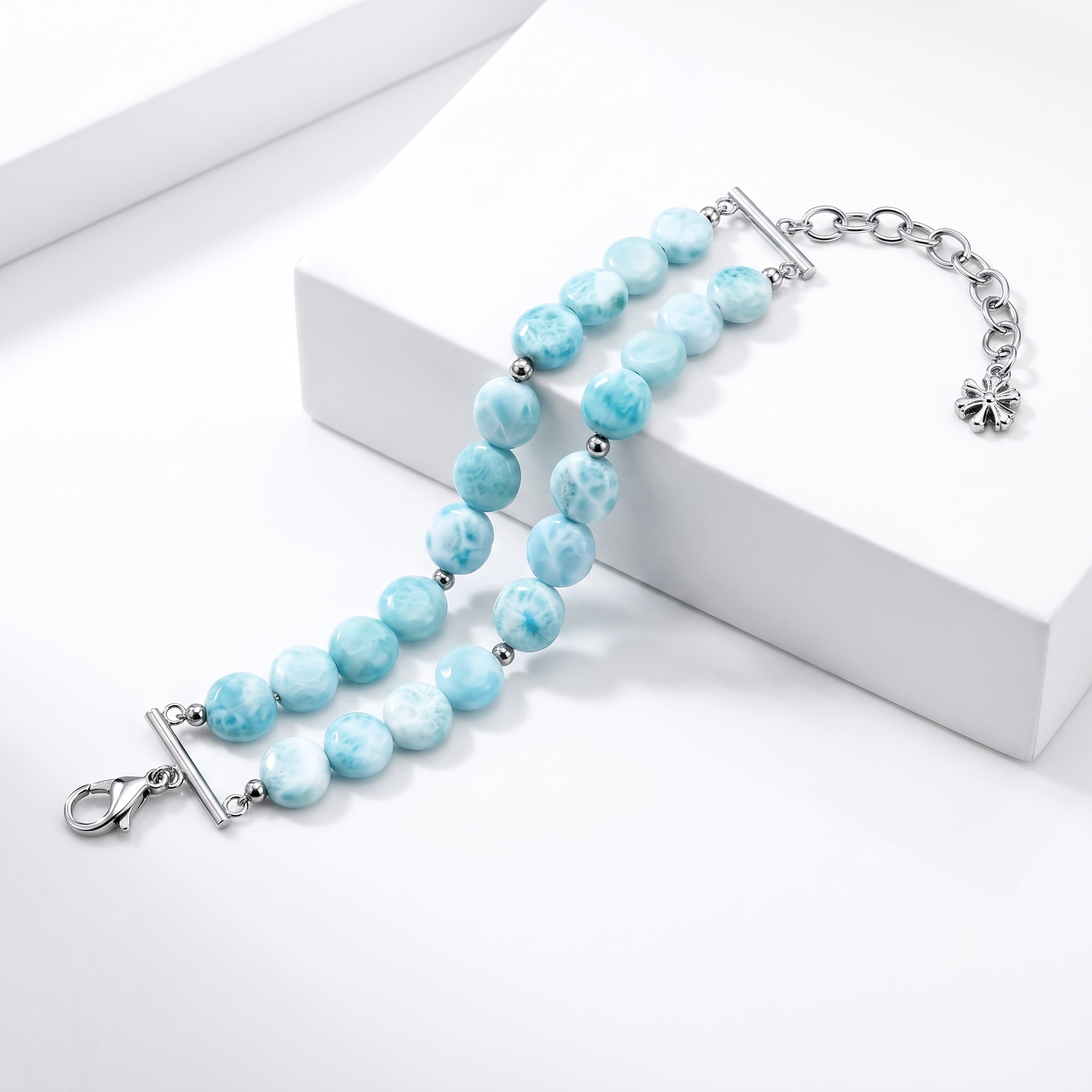 Larimar Bracelet | Seafoam | Marahlago Fine Jewelry