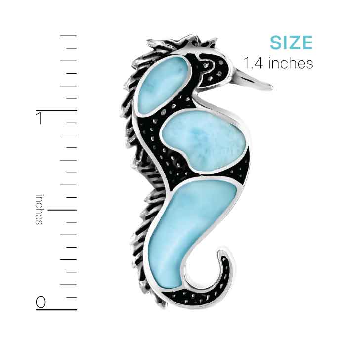 Seahorse Necklace Marahlago Larimar Jewelry