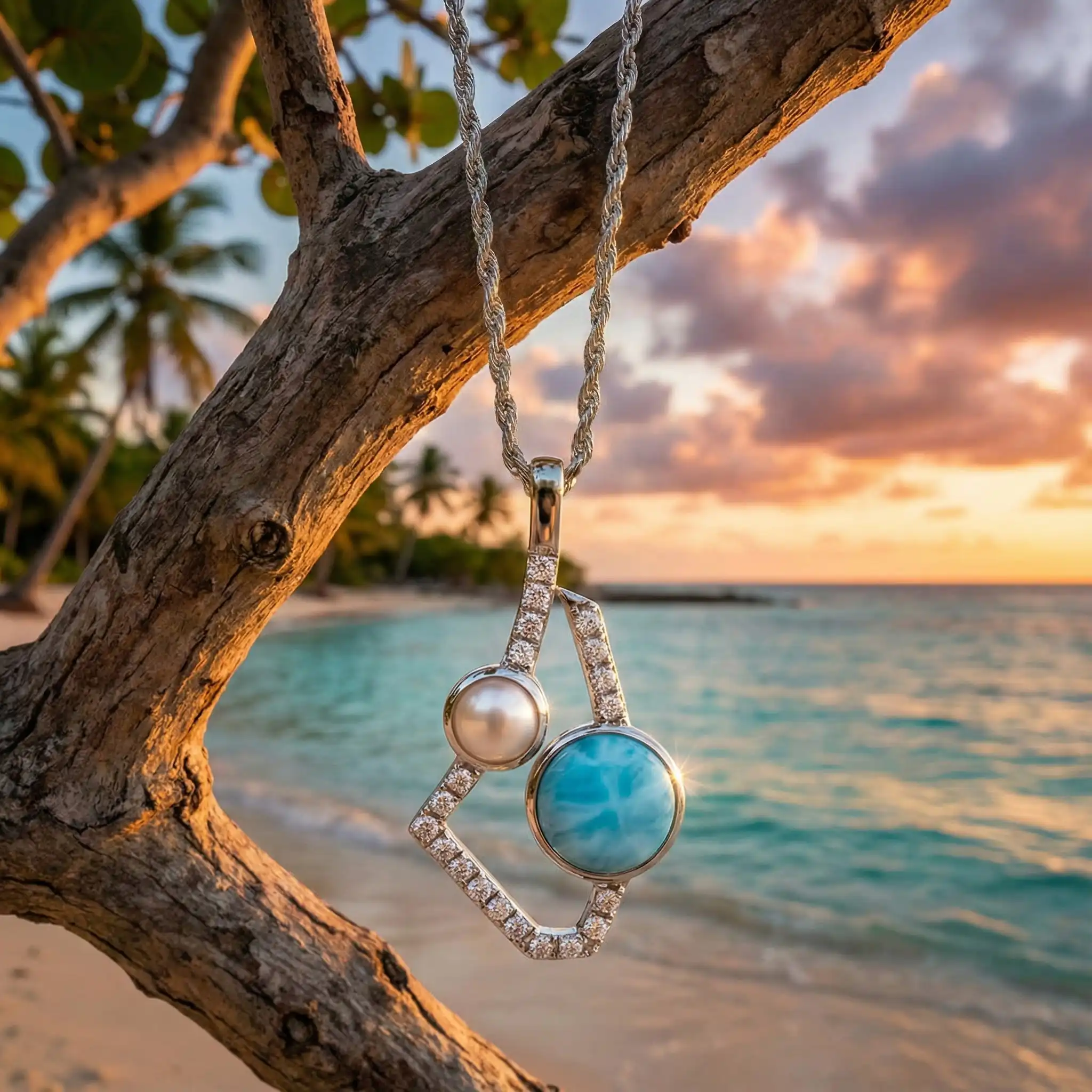 Serenade Larimar Pendant in silver by marahlago