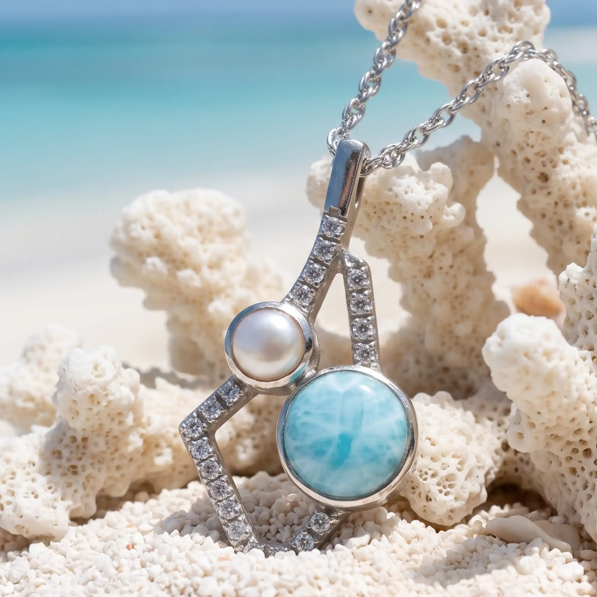 Serenade Larimar Pendant in silver by marahlago