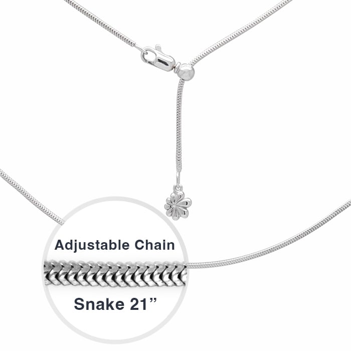 Snake chain in sterling silver