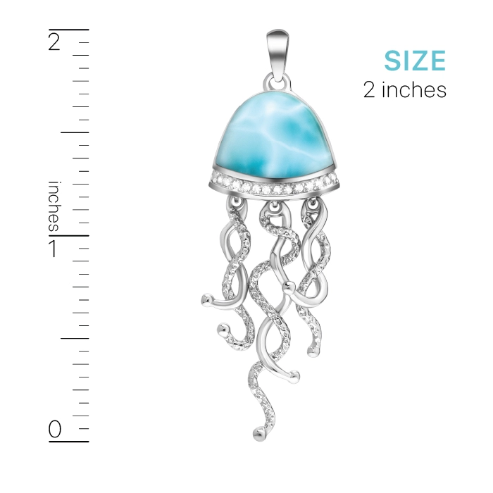 Jellyfish Necklace in sterling silver 