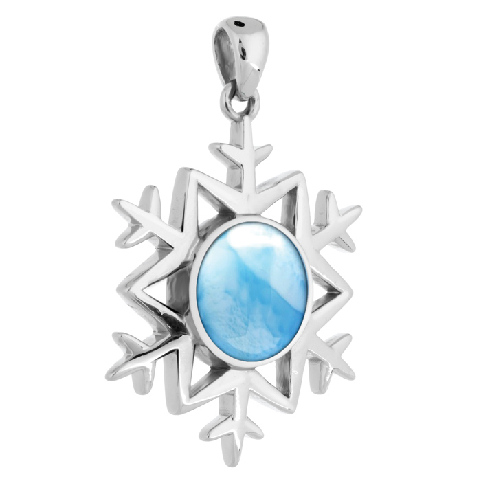 Snowflake Pendant in sterling silver