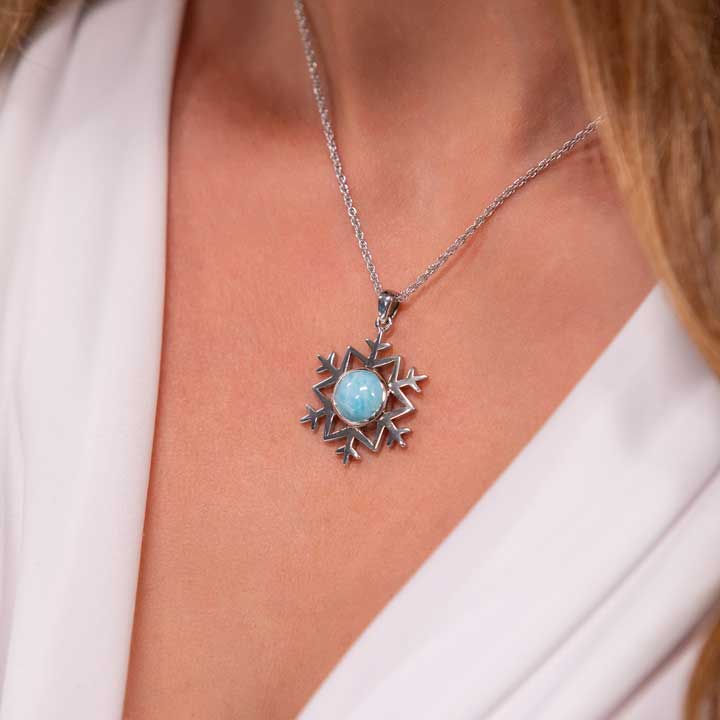 Snowflake Pendant in sterling silver