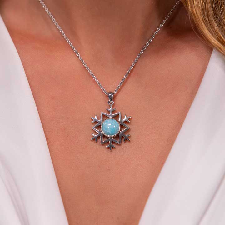 Snowflake Pendant in silver