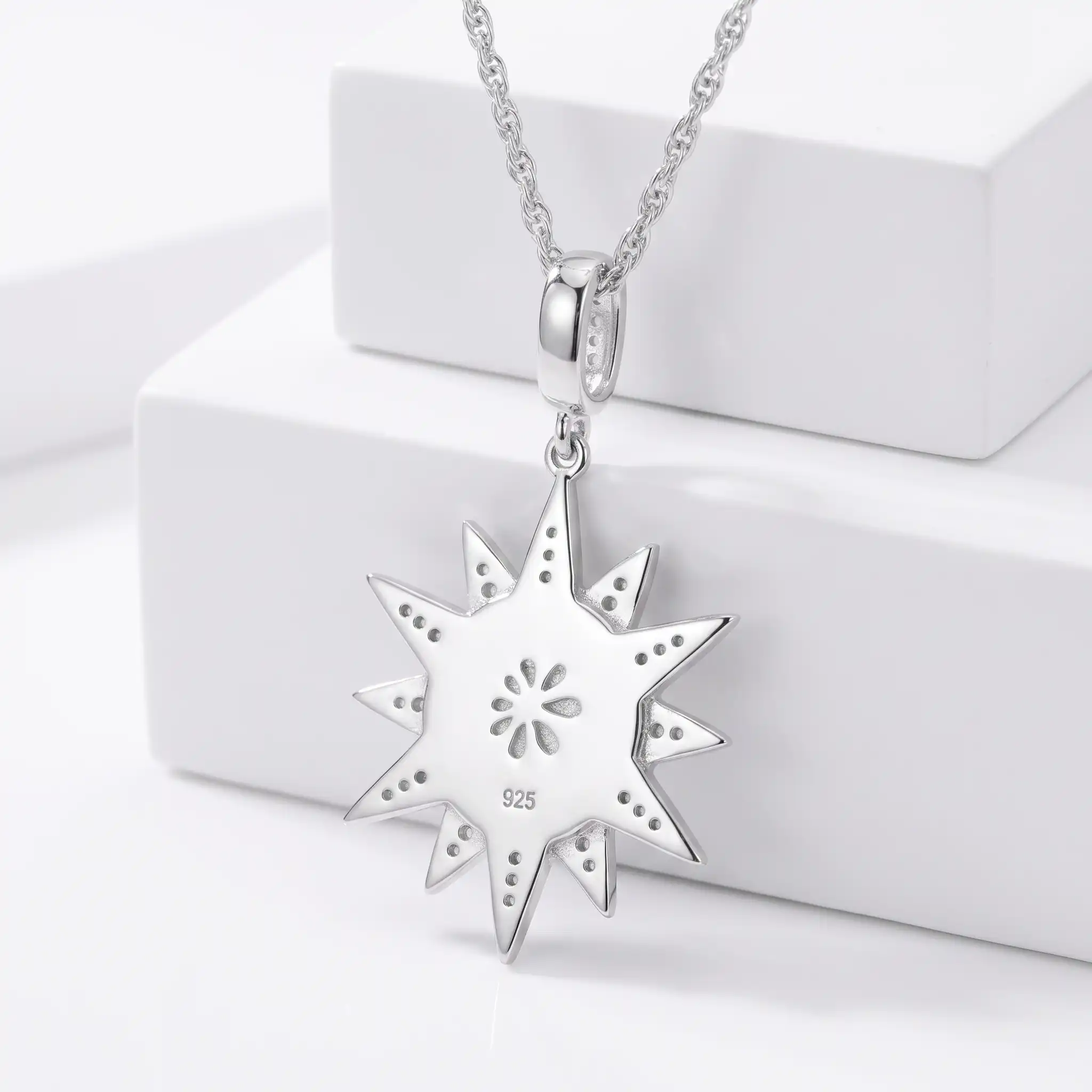 Sun Necklace with larimar
