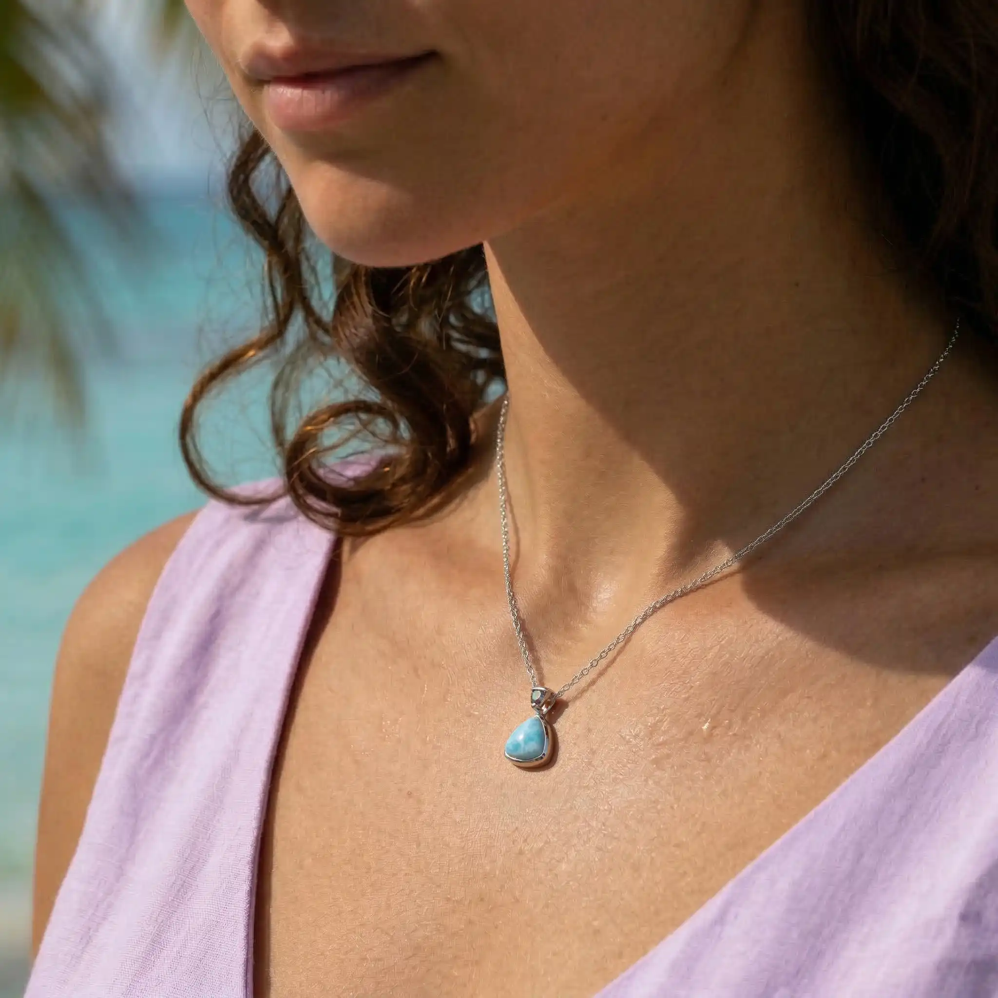 Mystic Topaz Necklace with larimar 