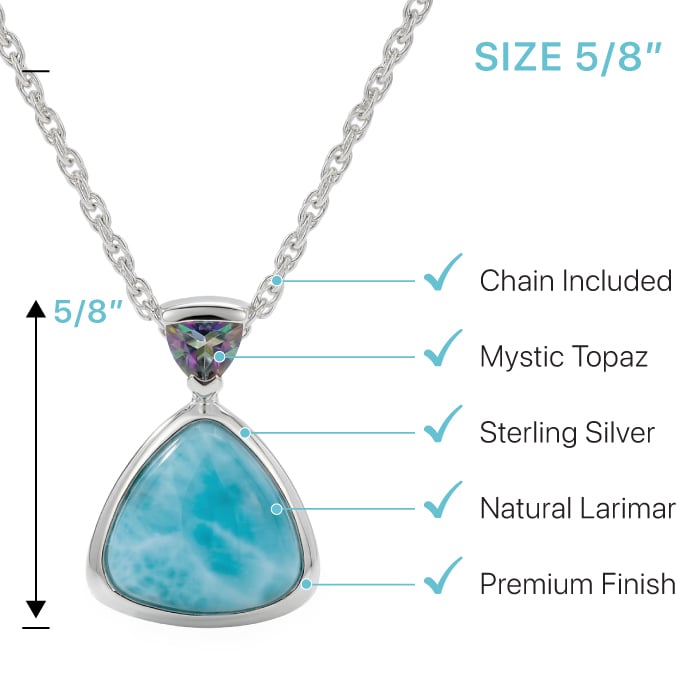 Mystic Topaz Necklace with larimar  