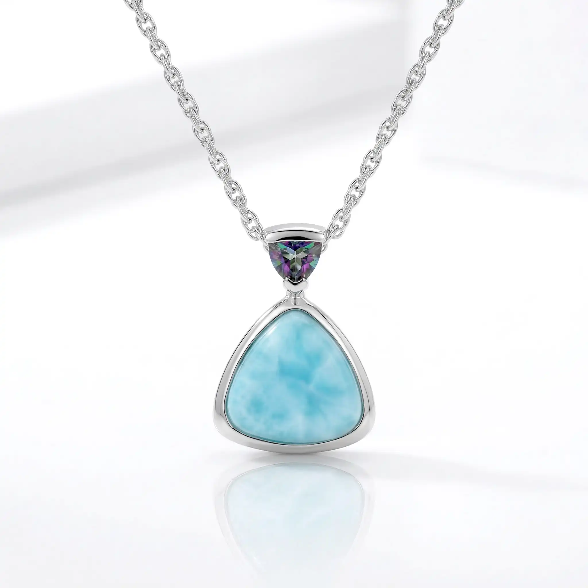 Mystic Topaz Necklace with larimar 
 