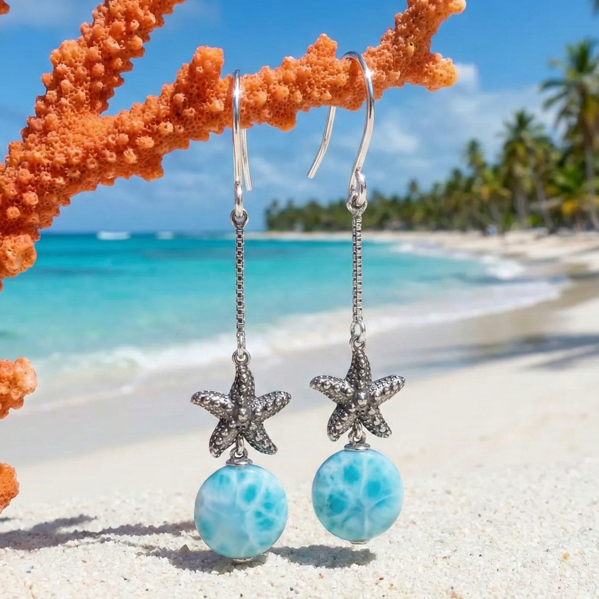 Sterling Silver Small Starfish Earrings - Pike Design