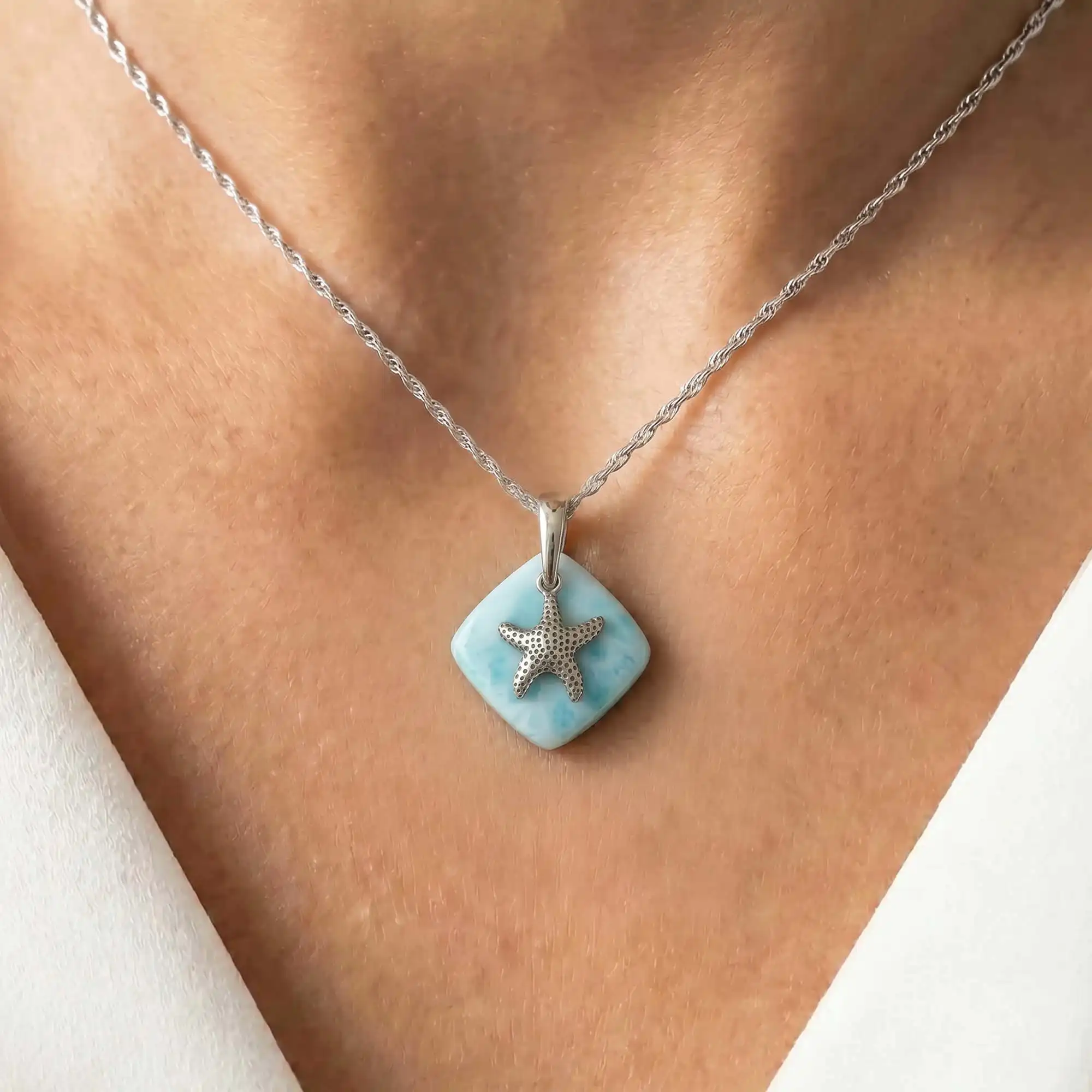Adalia Starfish Necklace in sterling silver