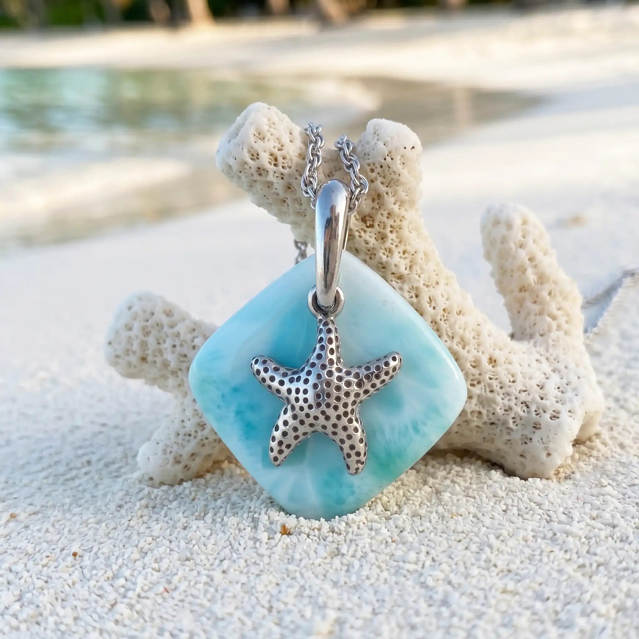 Adalia Starfish Necklace in sterling silver