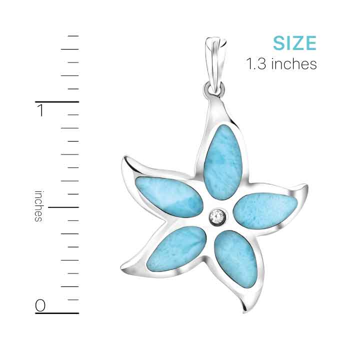 Starfish Necklace in sterling silver 