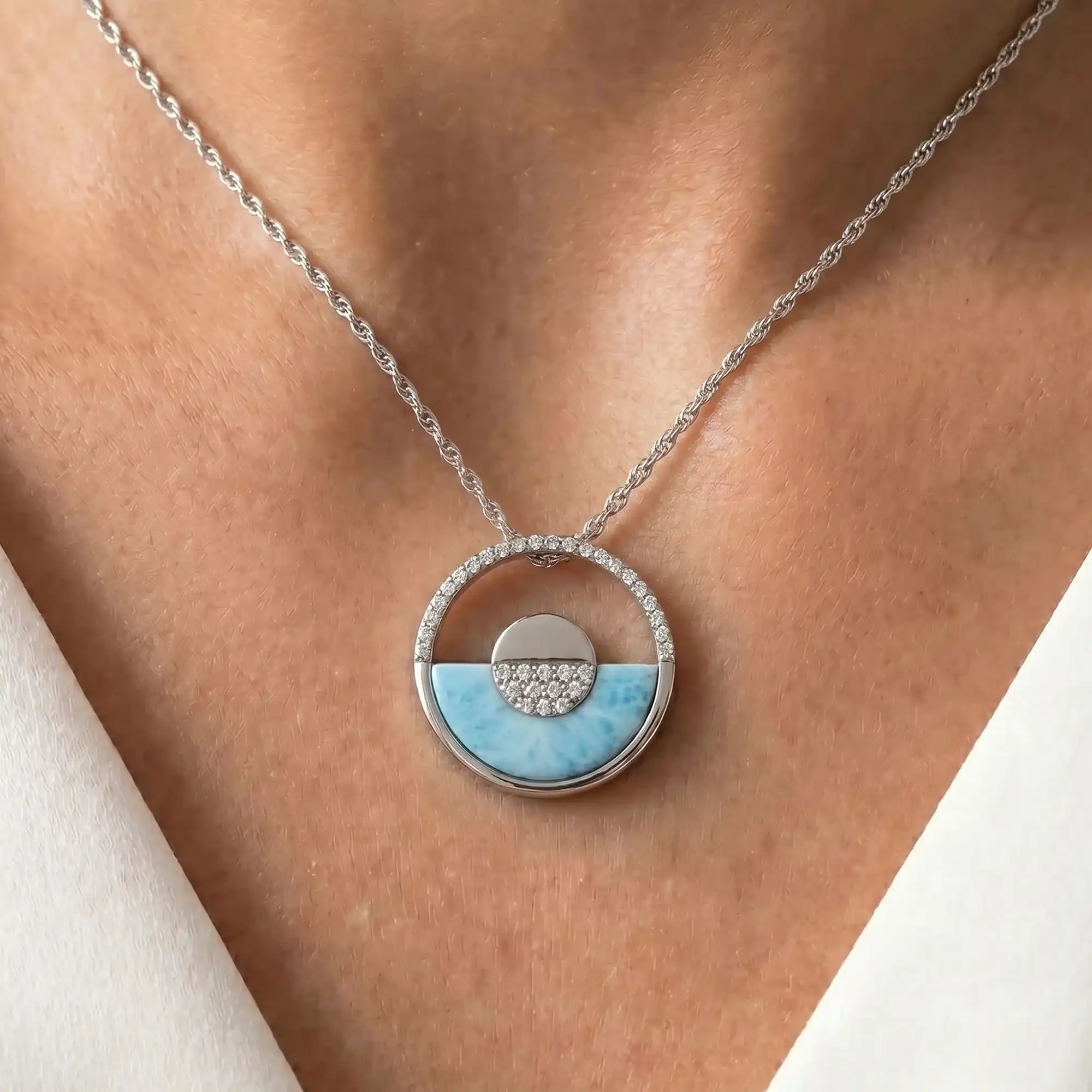 Sunset Necklace in sterling silver
