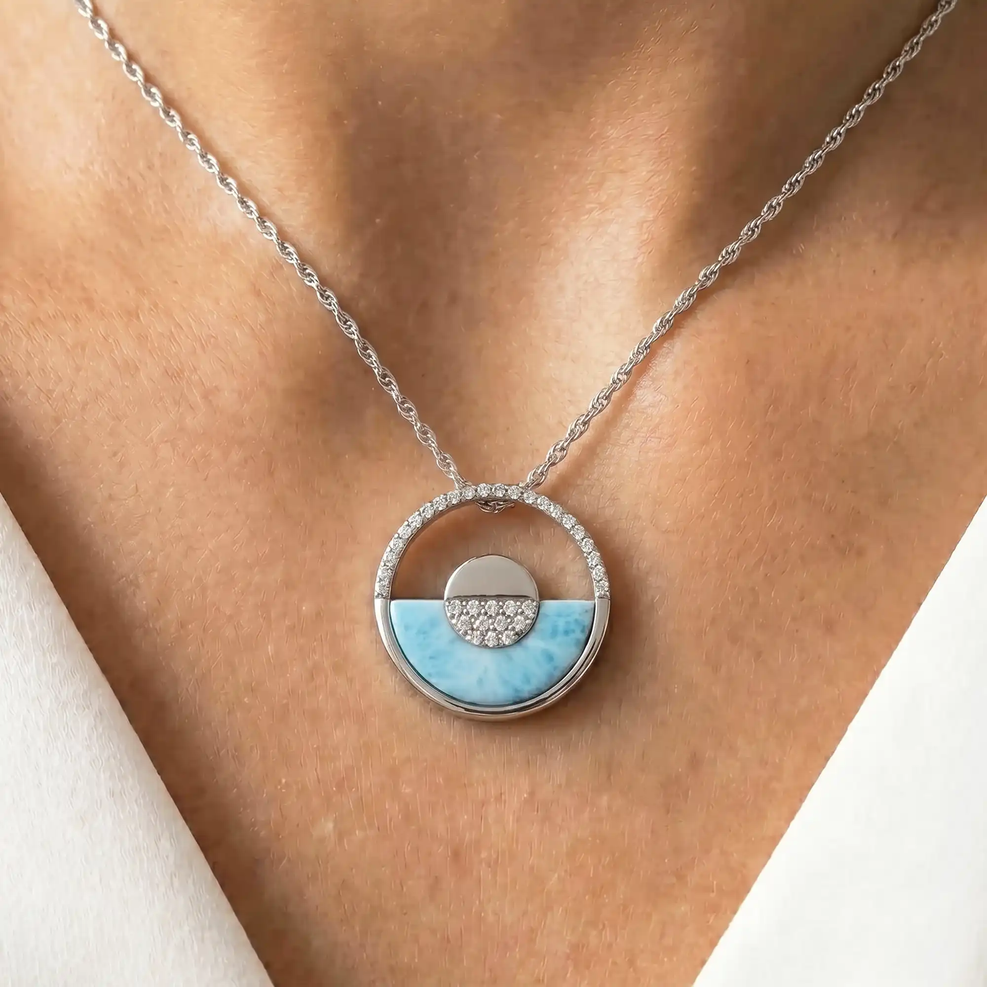 Sunset Necklace in sterling silver