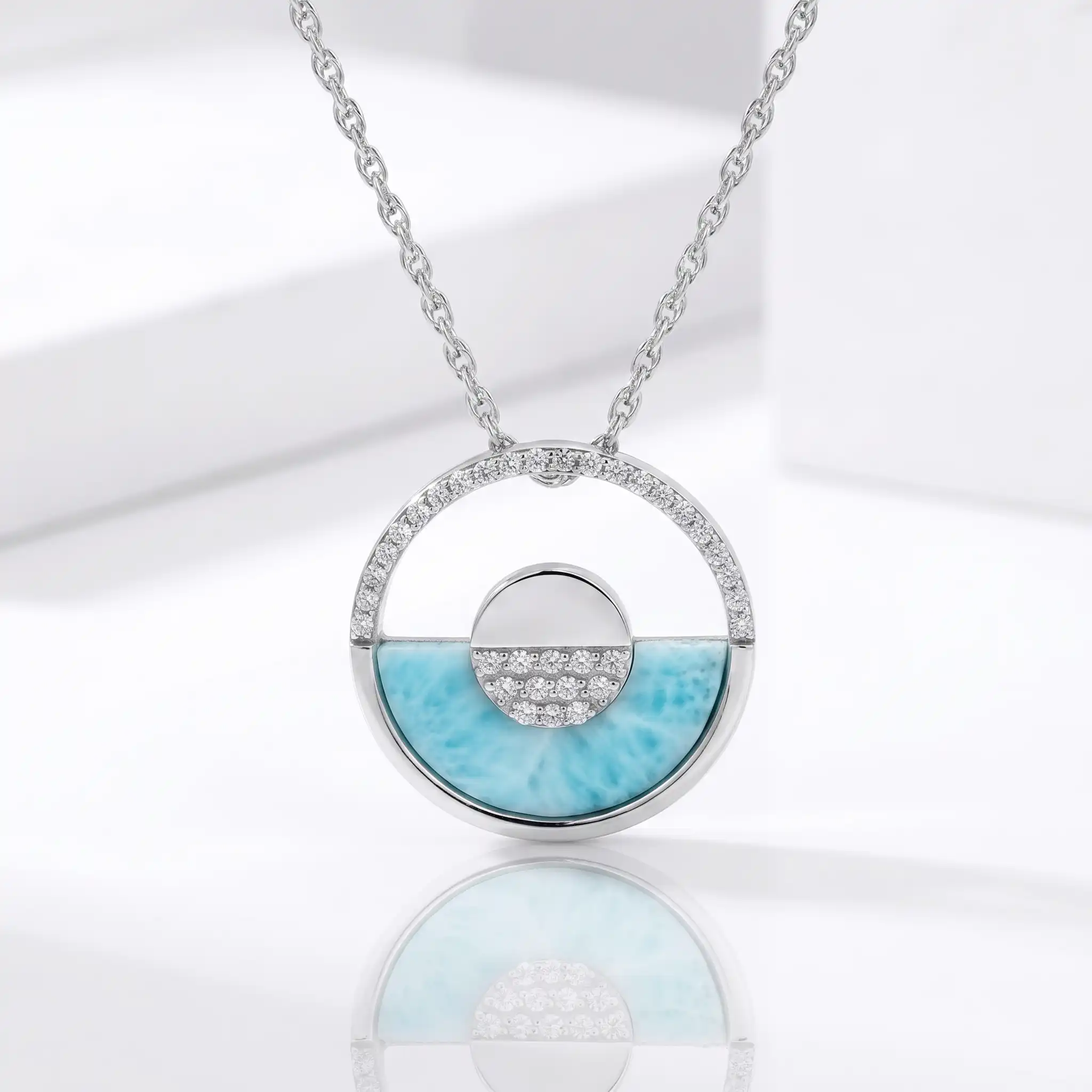 Sunset Necklace in sterling silver