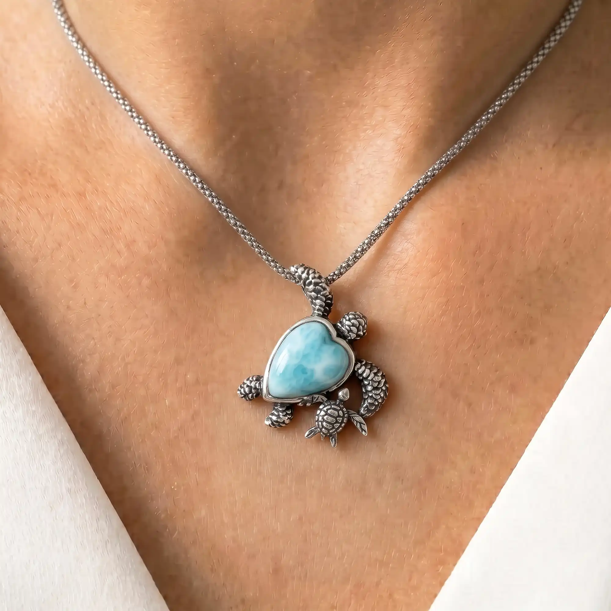 TURTLE AND BABY NECKLACE