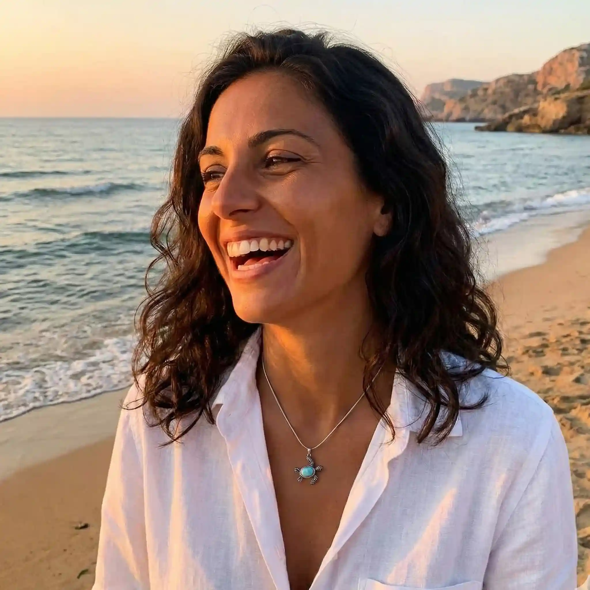 Sterling Silver Turtle Necklace