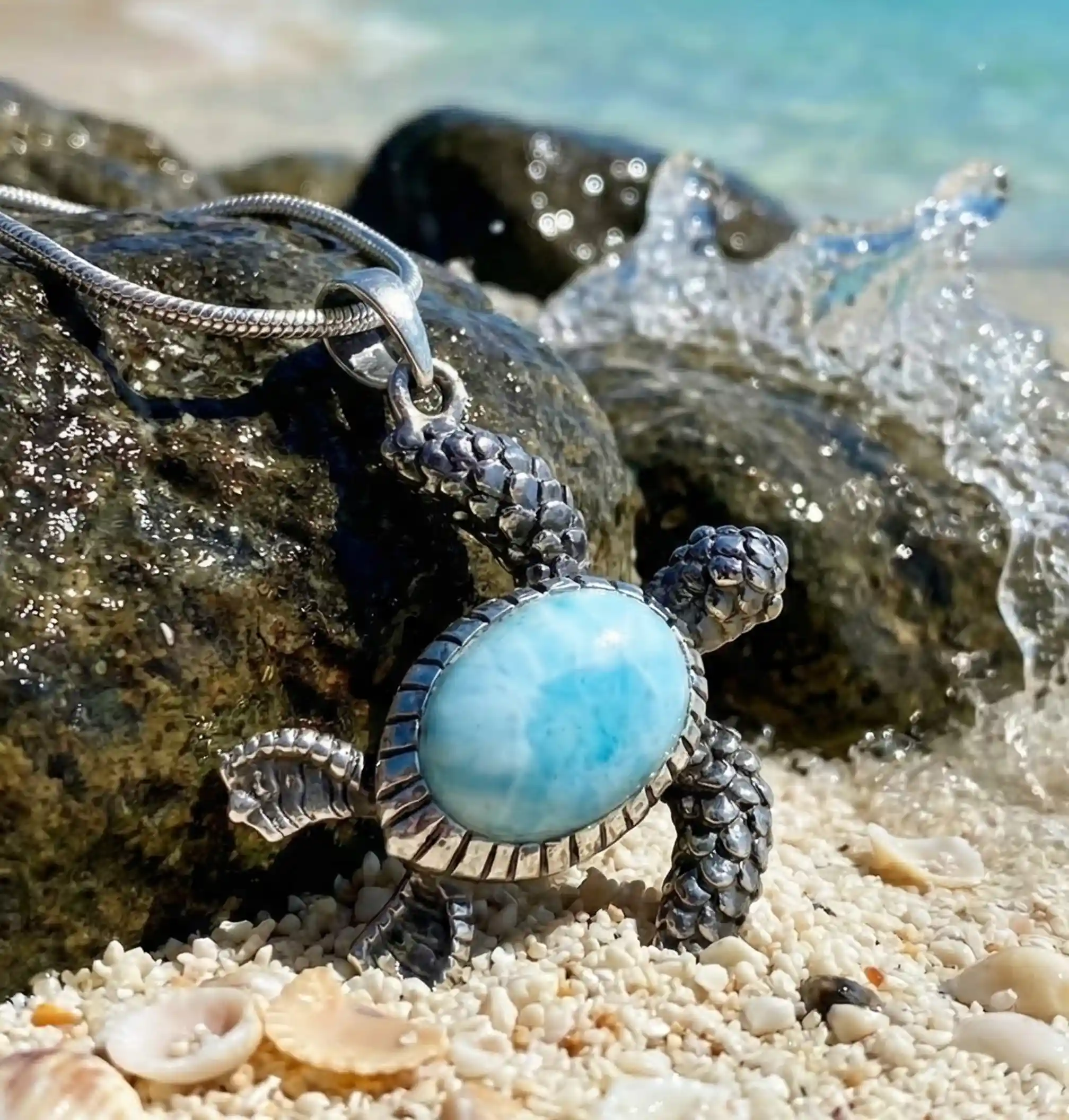 Sterling Silver Turtle Necklace
