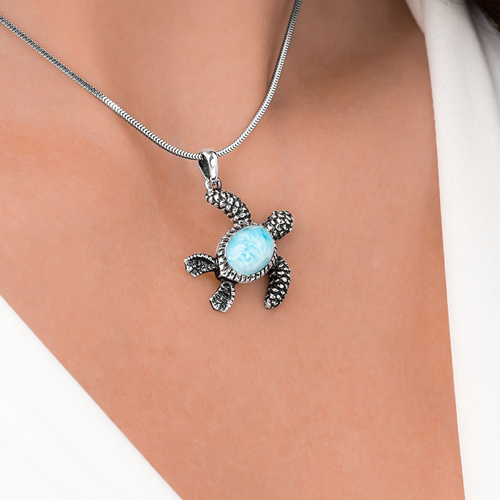 Sterling Silver Turtle Necklace